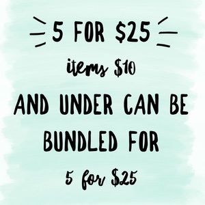 5 for $25 bundle sale